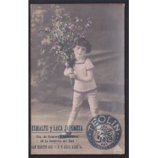 PUBLICIDAD ESMALTE Y LACA TEOLIN ANTIGUA TARJETA POSTAL